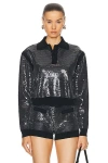 DAVID KOMA SEQUINS EMBROIDERY KNIT TOP