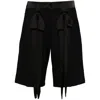David Koma Bow-embellished Shorts In Black