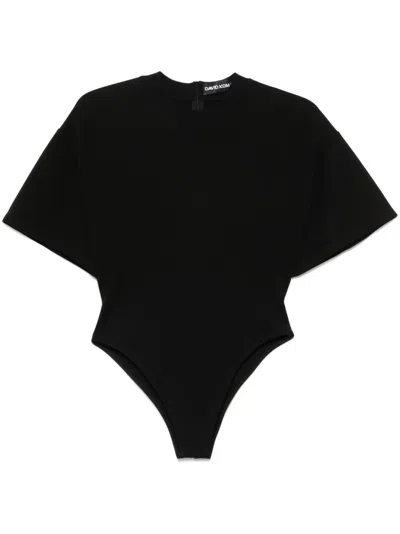 David Koma Short-sleeve Bodysuit In Black