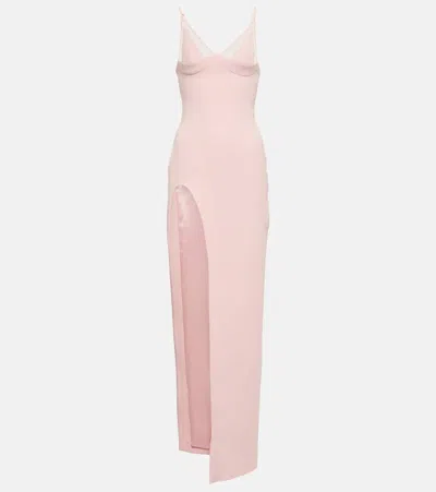 David Koma Dress In Rose-pink Acrylic