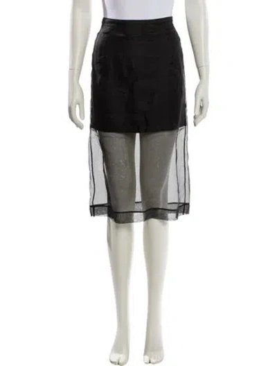 Pre-owned David Koma Silk Knee-length Skirt W/ Tags In Multi