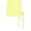 David Koma Ruffle-trimmed Miniskirt In Yellow