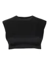 David Koma Sleeveless Crop Top In Black