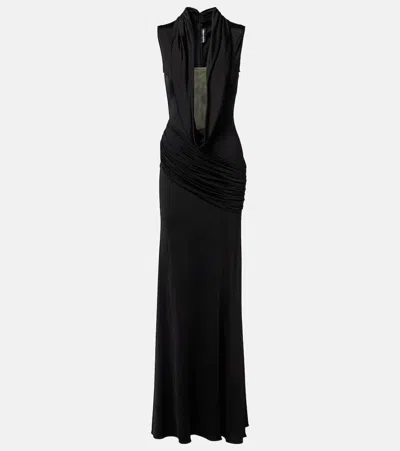 David Koma Sleeveless Gown In Black