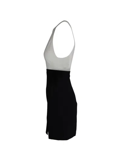 Pre-owned David Koma Sleeveless V-neck Mini Dress In Black