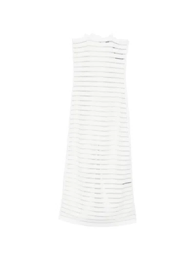 David Koma Spaghetti-strap Midi Dress In White