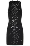David Koma Speckled Rhinestone Embr Mini Jersey