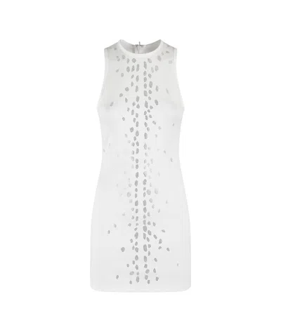 DAVID KOMA SPECKLED RHINESTONE EMBR MINI JERSEY