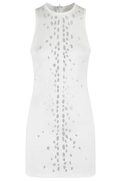 DAVID KOMA DAVID KOMA SPECKLED RHINESTONE EMBR MINI JERSEY