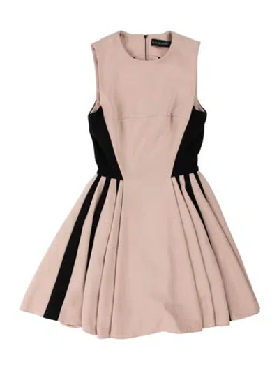 Pre-owned David Koma Square Neckline Mini Dress In Neutrals