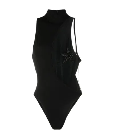 DAVID KOMA STAR DETAIL HOLLOWED-OUT JUMPSUIT