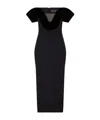 David Koma Strapless Mid-length Dress In Black