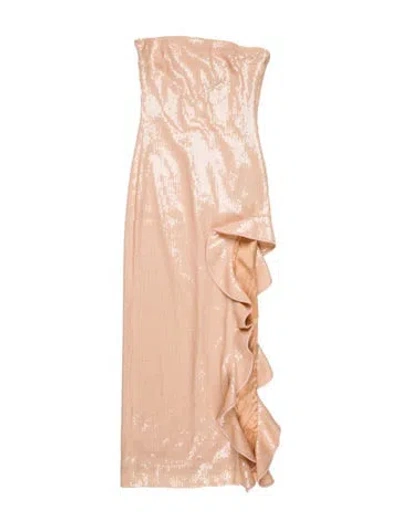 Pre-owned David Koma Strapless Midi Length Dress W/ Tags In Neutral