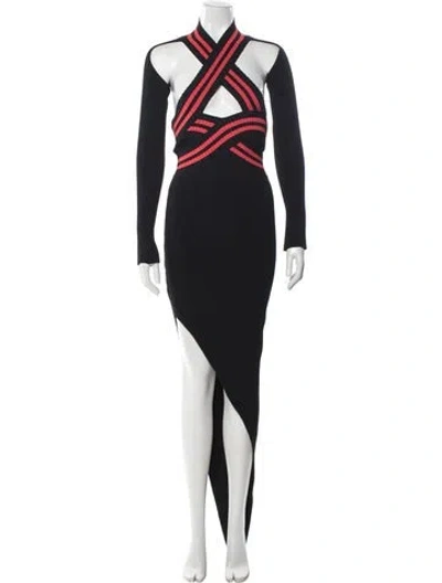 Pre-owned David Koma Striped Long Dress In Multi