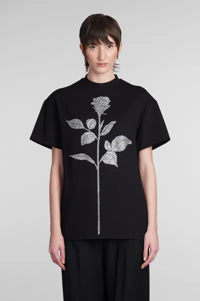 David Koma T-shirt In Black Viscose