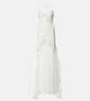 David Koma Taffeta And Tulle Lace-trimmed Gown In White