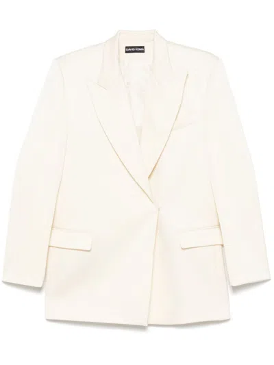 David Koma Tailored Satin Blazer In Neutrals