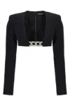 David Koma Top '3d Crystal Chain And Square Neck'