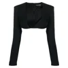 David Koma Plunging-neck Crop Top In Black