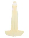 David Koma Drapiertes Maxikleid Mit Tülleinsatz In Nude