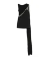 David Koma Tulle-paneled Neoprene Mini Dress In Black