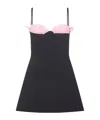 Shop David Koma Tulle Ruffle And Feather Bra Mini Dress