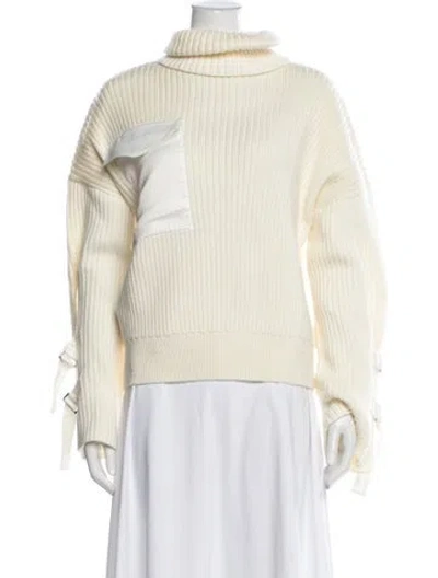 Pre-owned David Koma Turtleneck Sweater In Blue