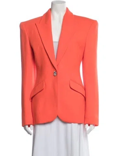 Pre-owned David Koma Virgin Wool Blazer In Orange