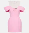David Koma Virgin Wool Crêpe Minidress In Pink