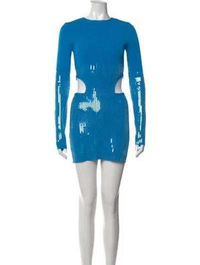 Pre-owned David Koma V-neck Mini Dress In White