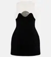 David Koma Wave Tulle Minidress In Black