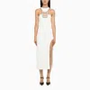 David Koma Asymmetrical Midi Dress With Big Crystal Buckle