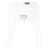 David Koma Crystal-embellished Crop Top