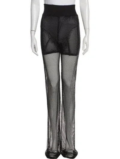 Pre-owned David Koma Wide Leg Pants In Black