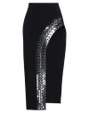 David Koma Woman Midi Skirt Black Size 4 Acetate, Viscose, Elastane, Acrylic
