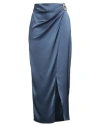 David Koma Woman Maxi Skirt Navy Size 6 Triacetate, Polyester, Metal, Glass In Navy Blue