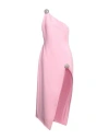 David Koma Woman Midi Dress Pink Size 6 Acetate, Viscose, Elastane, Pvc - Polyvinyl Chloride