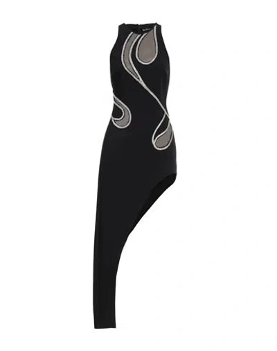 David Koma Woman Mini Dress Black Size 4 Acetate, Viscose, Elastane, Vinyl