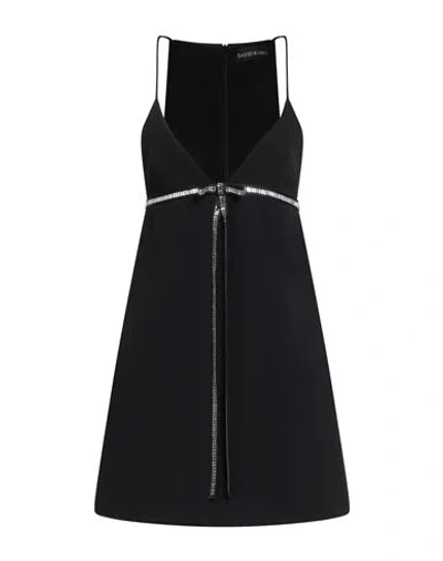 David Koma Woman Mini Dress Black Size 4 Viscose, Acetate, Elastane