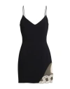 David Koma Woman Mini Dress Black Size 6 Acetate, Viscose, Elastane