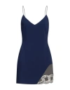 David Koma Woman Mini Dress Blue Size 6 Acetate, Viscose, Elastane