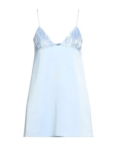 David Koma Woman Mini Dress Sky Blue Size 6 Triacetate, Polyester