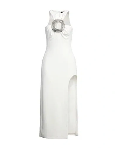 David Koma Woman Mini Dress White Size 4 Acetate, Viscose, Elastane