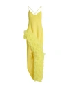 David Koma Woman Mini Dress Yellow Size 8 Virgin Wool, Polyamide