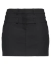 David Koma Woman Mini Skirt Black Size 4 Wool, Elastane In Black