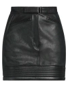 David Koma Woman Mini Skirt Black Size 6 Lambskin, Viscose, Polyamide, Elastane In Black