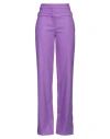 DAVID KOMA DAVID KOMA WOMAN PANTS LIGHT PURPLE SIZE 4 WOOL, ELASTANE