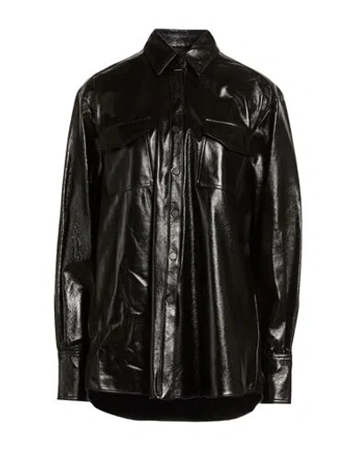 David Koma Woman Shirt Black Size 6 Pigskin