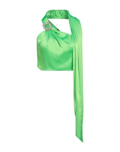David Koma Woman Top Lime Green Size 8 Triacetate, Polyester