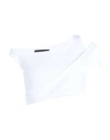 David Koma Woman Top White Size 2 Cotton, Elastane In White
